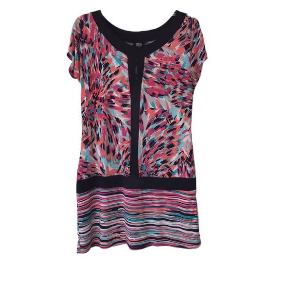 Donna, Medium, Short-Sleeve Drop-Waist Mini Dress - Picture 4 of 8